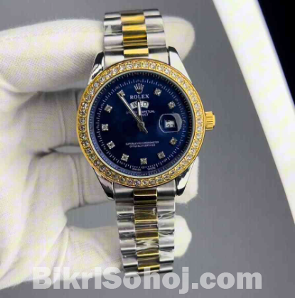 Rolex Quartz Movement Stainless Steel Analog Watch for Men